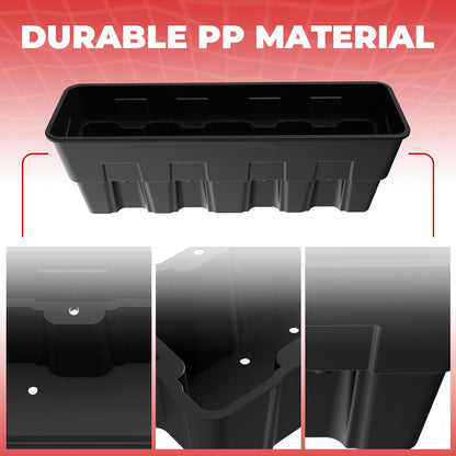 XUTVOTOR Rear Under Seat Storage Box for Polaris XPEDITION XP 5/ADV 5 2024-2026 Accessories, 13L High Density Polypropylene Material Rear Underseat Combined Storage Bins (2 PCS)