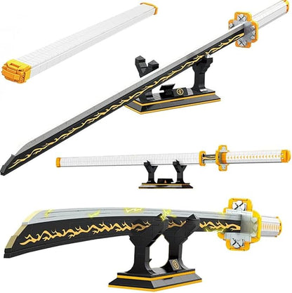 39inch for Sword Building BlockModel Samurai Sword Set withScabbard and Stand Best Gift for AnimeFans