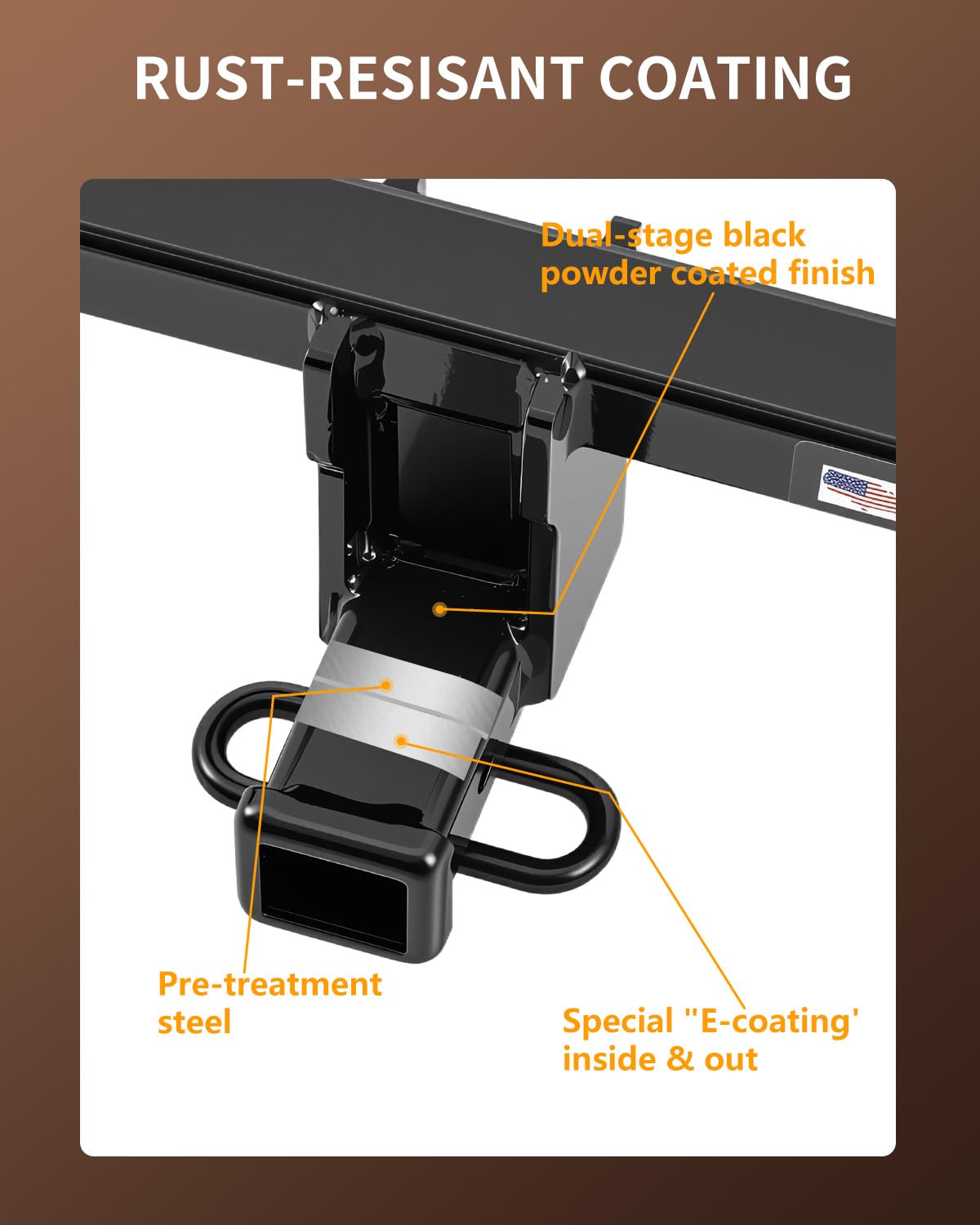 TULALUX 2" Receiver Trailer Hitch for 2010–2019 Subaru Outback Wagon (Except Sport) | Class 3 Tow Hitch | 4,000 lbs Towing Capacity