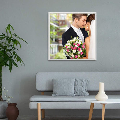 Wall26 Framed Canvas Wall Art - Custom Home Decor for Living Room & Bedroom | 24"x24", White Frame
