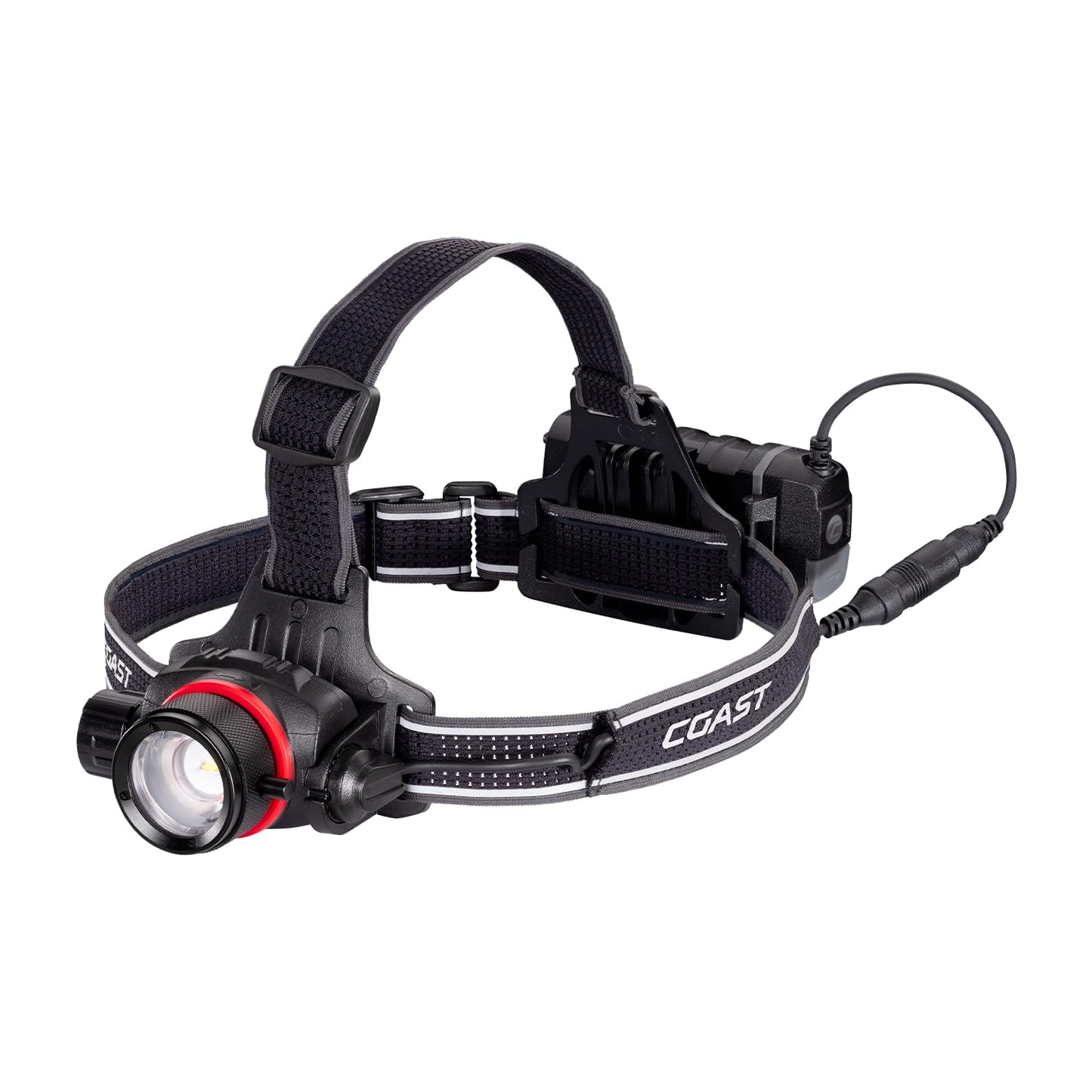 COAST HL8R 2000 Lumen Rechargeable PURE BEAM Focusing LED Headlamp, Black