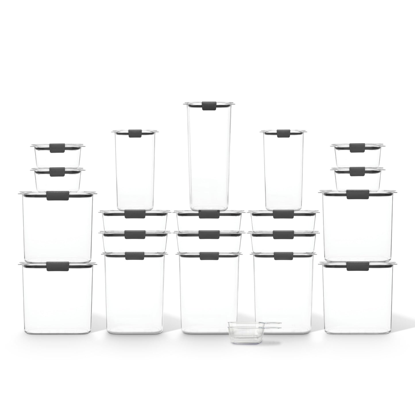 Rubbermaid Brilliance BPA-Free Airtight Food Storage Containers with Lids Set of 20 with Scoops Perfect for Kitchen and Pantry Organization