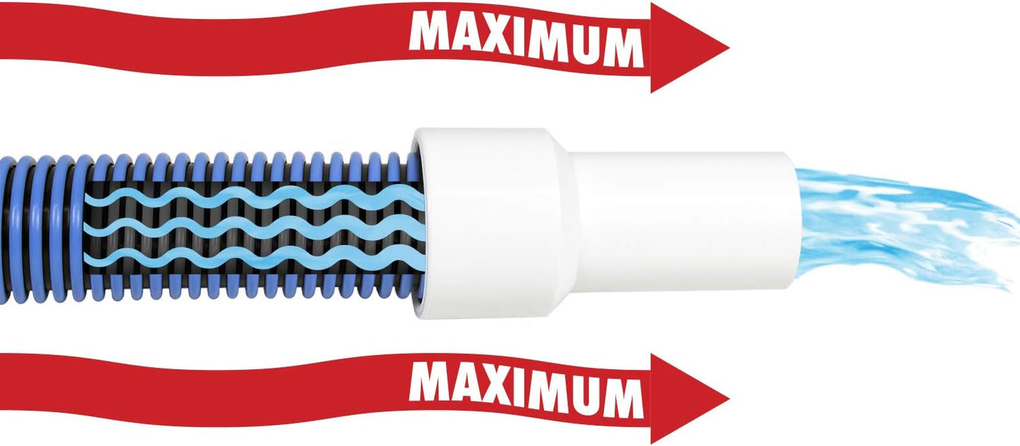 Poolmaster Manual Pool Vacuum Hose - 30 Ft Kink-Free Heavy Duty Cleaner for Inground & Above Ground Pools