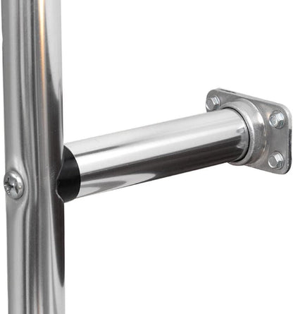 Surco 501L Universal RV/Motorhome Hinged Aluminum Exterior Ladder - Compatible with all RVs Regardless of Make or Model; Brite Dipped Polished Finish