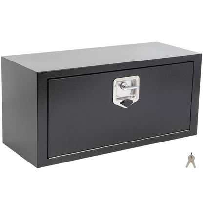 SCITOO 30" Iron Truck Bed Tool Box,Heavy Duty Crossover Storage for Most Full Size Pickups,Lockable Weatherproof Chest,Fits 30" WX14 DX14 H Truck Beds,Easy Access to Load and Unload