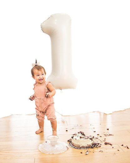 Cream Number Balloon 40 Inch, Cream 0 Number Balloons, 10 20 30 40 50 Numbers Balloon Birthday Decorations, Party Supplies for Women Men