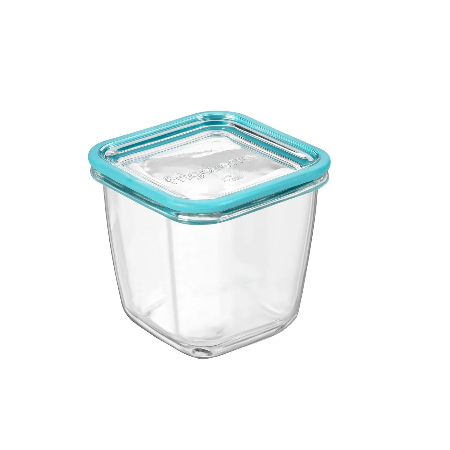 Bormioli Rocco Frigoverre Future 25.25 oz. Tall Square Stackable Glass Food Storage Container Made of Tempered Glass with Silicone Rubber Seal, Set of 12