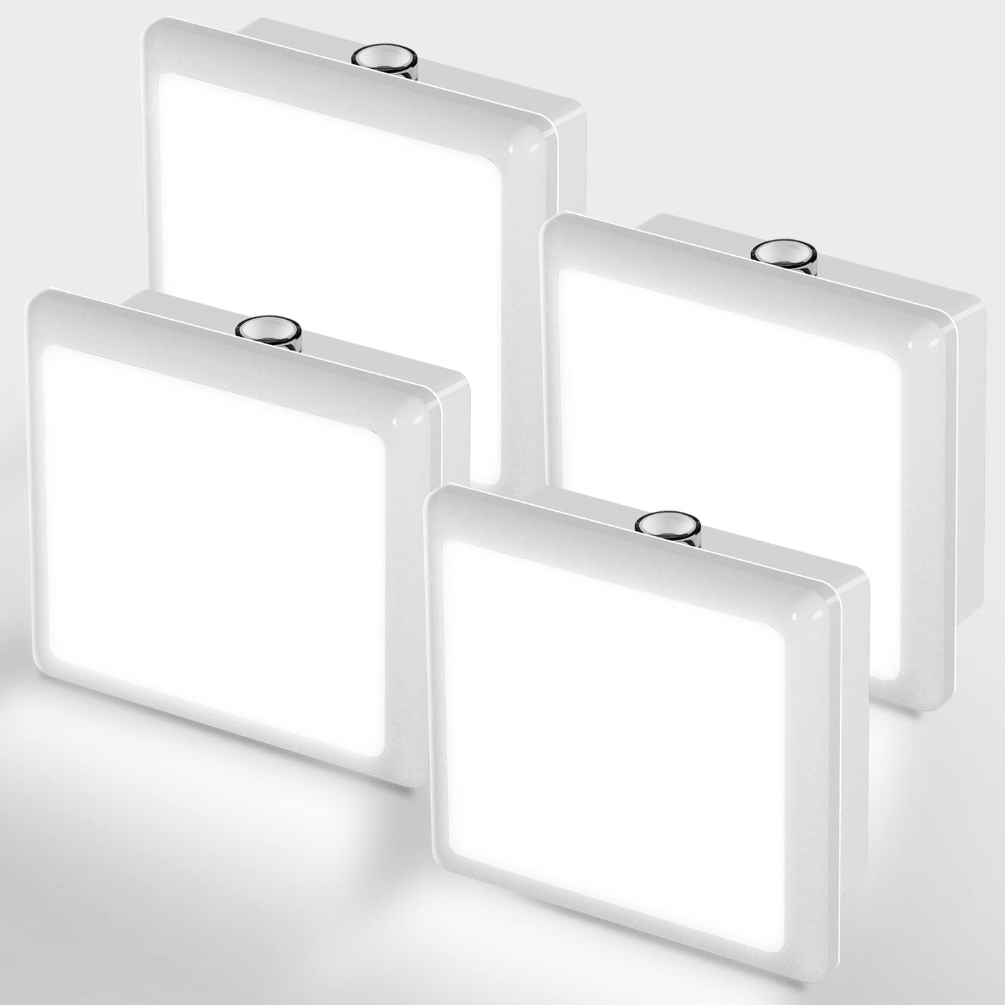 JandCase Night Lights Plug into Wall 2 Pack, Plug in Night Light with Dusk-to-Dawn Light Sensor, 3000K Soft White 0.3W, LED Nightlight for Bathroom, Adult, Hallway