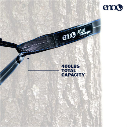 ENO Bundle, Includes The SingleNest Hammock & Atlas Suspension System, Lightweight, Durable Hammock with Straps for Camping, Hiking & Travel, Navy/Royal
