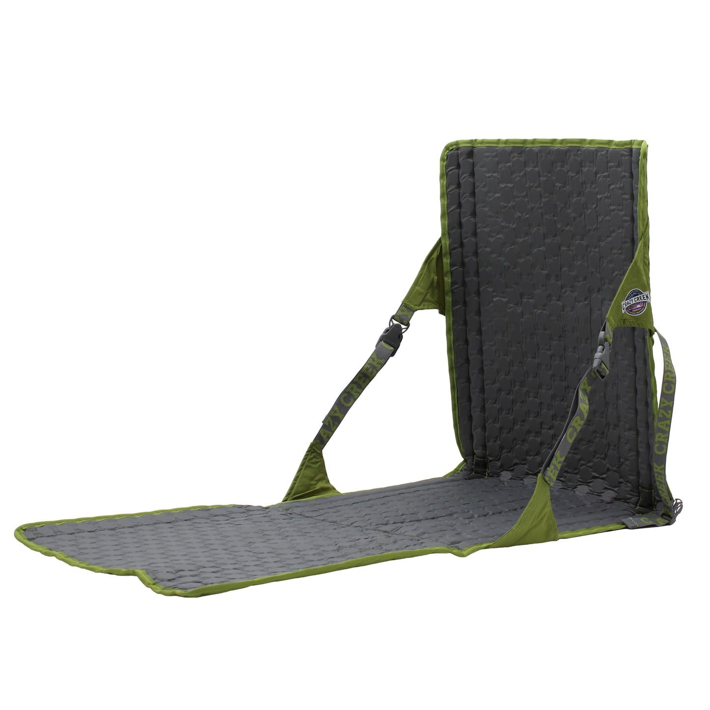 Crazy Creek HEX 2.0 PowerLounger for Day Hiking & Backpacking Trips, 250 LBS Weight Capacity, Adjustable Straps, Compact Design, Water-Resistant Olive/Slate