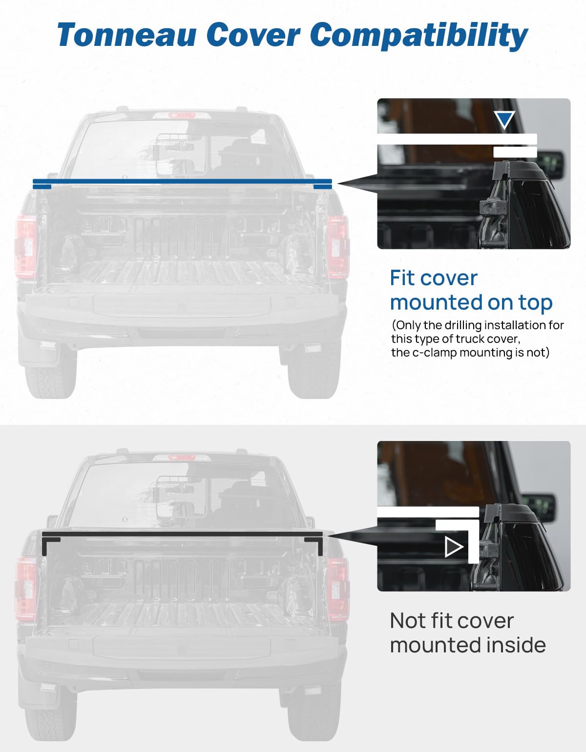 JOYTUTUS Roll Bar for Full Size Truck with Cargo Basket & Brake Light, Pickup Chase Rack Sports Bar Compatible with F150, F250, F350, Silverado, Sierra, Ram 1500 2500 3500, Tundra