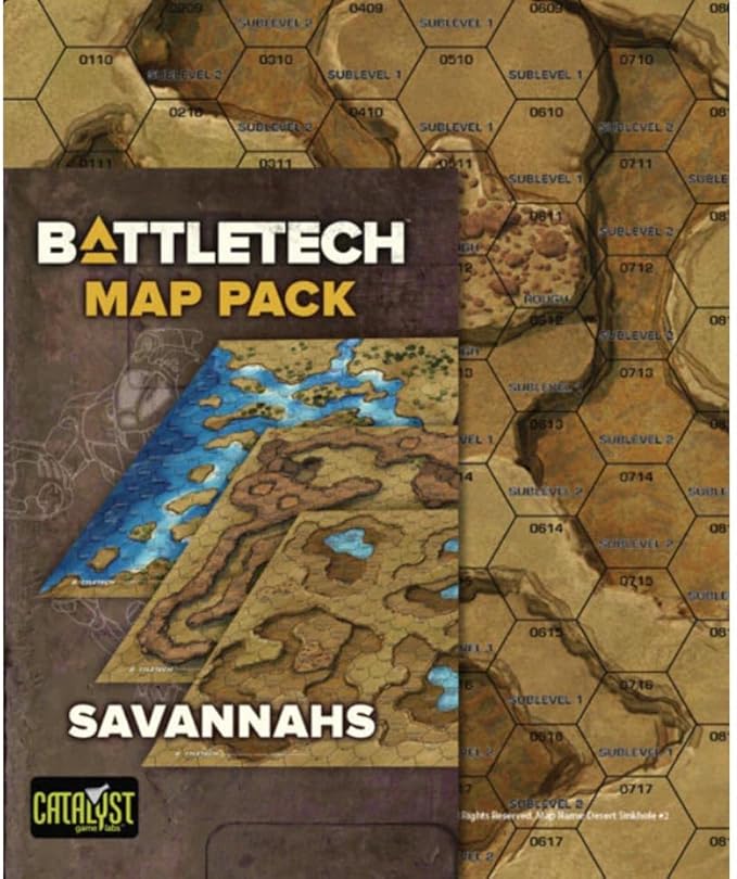 Catalyst Game Labs Battletech Map Pack Savannah - Strategy Board Game - for 1+ Players and Ages 14+