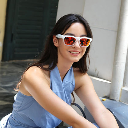 OhO Smart Glasses,Safety Glasses with Bluetooth Speaker,Indoor/Outdoor UV Protection and Voice Control,Unisex(Blue Light Lens)
