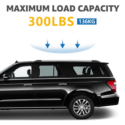 Roof Rack Cross Bars Compatible with Ford Expedition/Max 2018-2026 & Lincoln Navigator 2018-2024, Adjustable Aluminum 300LBS Anti-Theft Lock Cargo Carrier Rooftop Crossbar for Bike,Snowboard,Luggage
