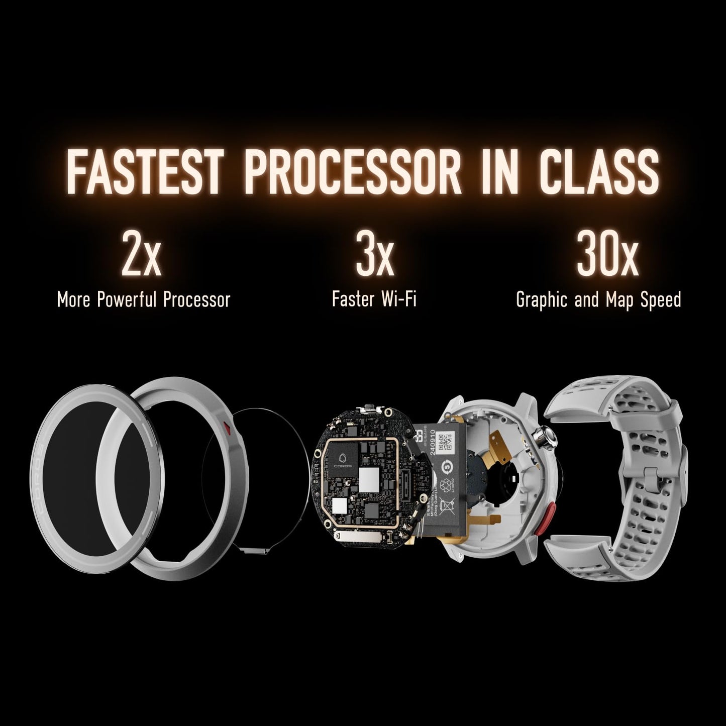 COROS PACE Pro GPS Sport Watch, 1.3-inch AMOLED Touchscreen, Fastest in Class Processor Running Watch, 20 Days Battery Life, Navigation with Global Offline Maps, Sleep Tracking, Running - Black