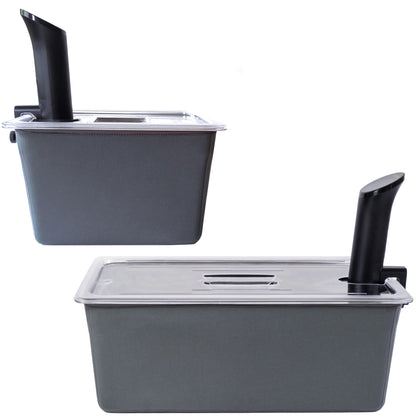 Väeske 12 + 26 QT Insulated Sous Vide Container Set with Lids & Neoprene Sleeves – Dual-Size Water Bath Containers for Precision Cooking – Compatible with Anova, Joule, Instant Pot, Nano