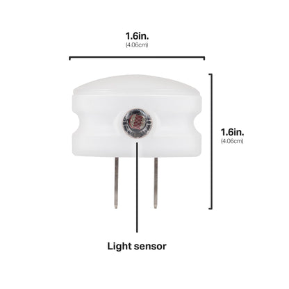 Lights By Night Mini LED Night Light, Plug-In, Dusk To Dawn Sensor, Warm White, Compact, Ambient Lighting, LED Lights for Bedroom, Bathroom, Nursery, Hallway, Kitchen, 45084, 4 Pack