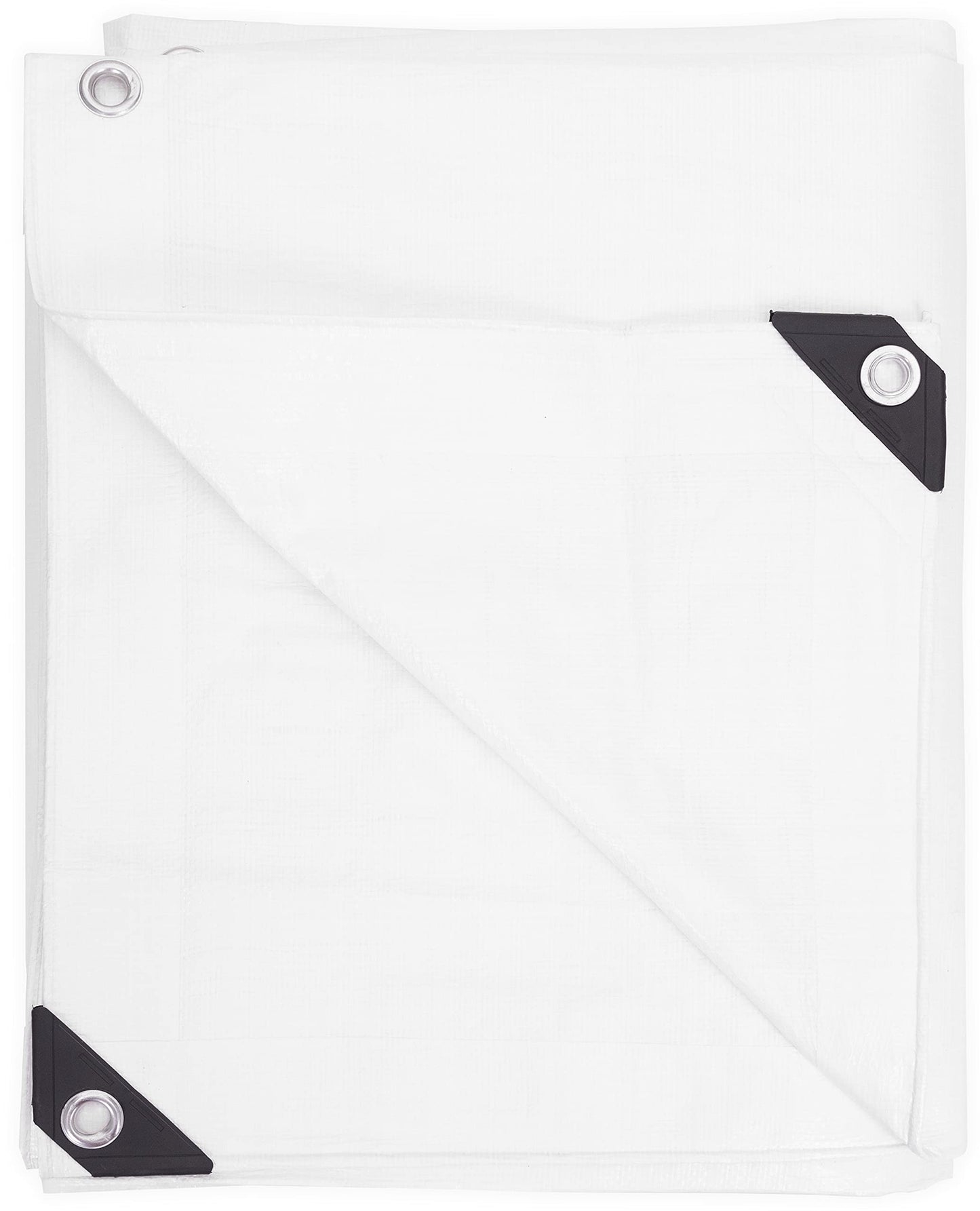 Kotap 25 x 40 Ft. Heavy-Duty Protection/Coverage Tarp, Superior Weave for Greater Longevity 8-mil, Multi-Use, Waterproof, White, 1-Pack (TRW-2540)