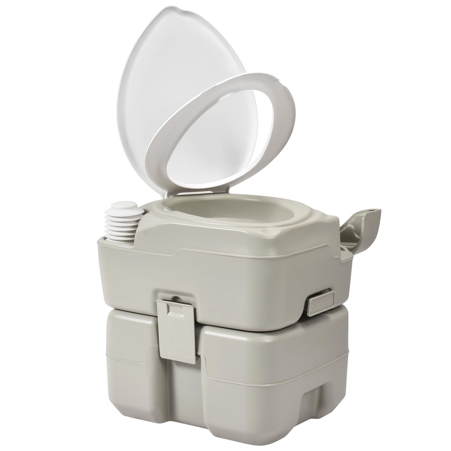 YITAMOTOR 5.3 Gal Portable Toilet for Camping, RV Toilet with Diagonal Elongated Bowl Seat, Porta Potty with Hand Sprayer, Leak-Proof for Adults, RV Travel, Hospital, Boat, Trip, Home