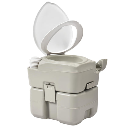 YITAMOTOR 5.3 Gal Portable Toilet for Camping, RV Toilet with Diagonal Elongated Bowl Seat, Porta Potty with Hand Sprayer, Leak-Proof for Adults, RV Travel, Hospital, Boat, Trip, Home