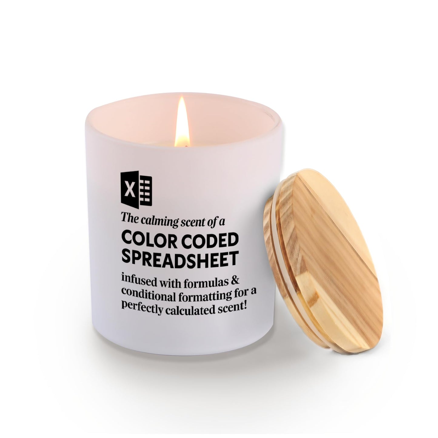 The Calming Scent of A Color-Coded Spreadsheet Candle Accountant Gifts Accounting Data Analyst CPA Scented Candle Home Office Jar Candle Soy Wax Candle (9.5 oz, Layered Scent)