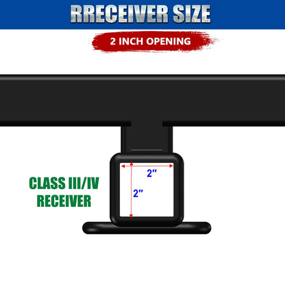 Rear Trailer Hitch for Toyota RAV4 2019-2023, Heavy Duty Class 3 Tow Hitch with 2 Inch Receiver - 6,000 LBS Max GTW, Bolt-On, No Cutting, No Drilling, No Removal (2019-2023 Toyota RAV4)