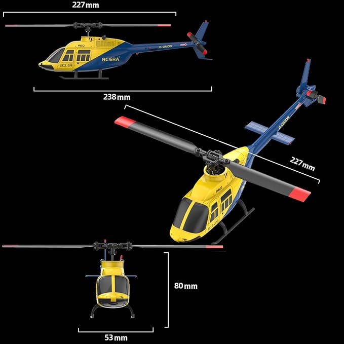 RC ERA A60 Helicopter - Remote Control Helicopters for Adult 1/42 Sacle 2.4G 4CH Gyro Stabilized Aircraft with Altitude Hold &amp Optical Flow3D Stunt Drone (Gray)