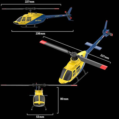 RC ERA A60 Helicopter - Remote Control Helicopters for Adult 1/42 Sacle 2.4G 4CH Gyro Stabilized Aircraft with Altitude Hold &amp Optical Flow3D Stunt Drone (Gray)