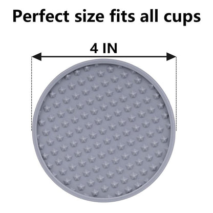 Ortarco 6 Pack Drink Coasters with Holder, Silicone Cup Mat for Hot or Cold Drinks, Non-Slip, Non-Stick