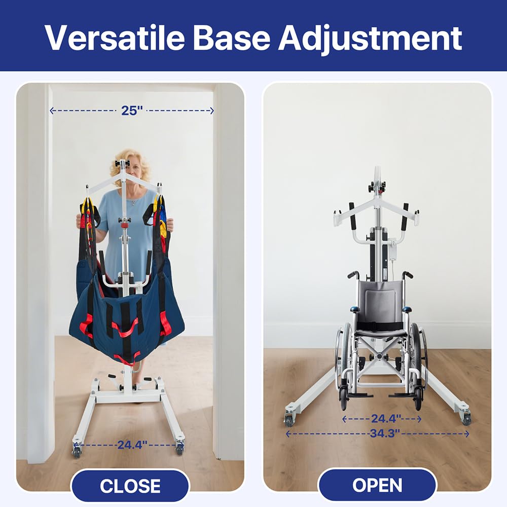 Coisioke Electric Patient Lift Premium Aluminum Folding Electric Patient Lift for Home Travel and Healthcare Efficient 440lbs Electric Body Lightweight Transfer Lift