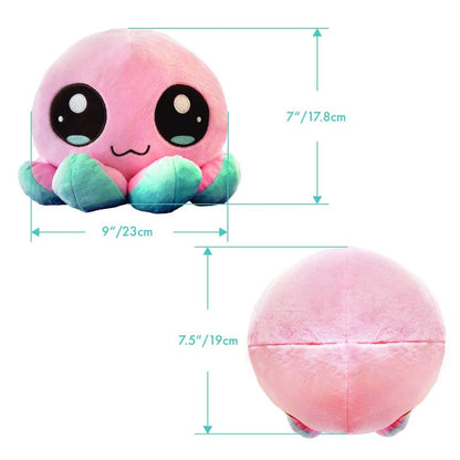BelugaDesign Octopus Plush Toy | 7 Bulk Bundle Pink Blue Cute Kawaii Anime Soft Cozy Plushie | Large Stuffed Sea Animal Pillow | Fluffy Huggable Mood Flip Squishy Stuffies Plushy for Kids Teens