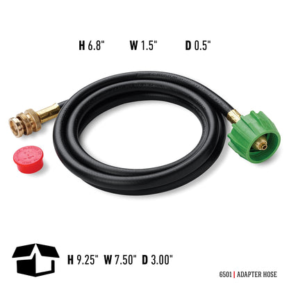Weber Adapter Hose Q-Series and Gas Go-Anywhere Grills, 6-Feet, Black (Pack of 4)