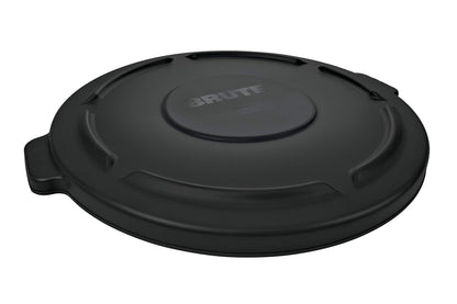 Rubbermaid Commercial Products BRUTE Trash Can Dome Lid, 55-Gallon, Black, Compatible with the Rubbermaid Heavy Duty 55-Gallon Garbage Bins, Pack of 3