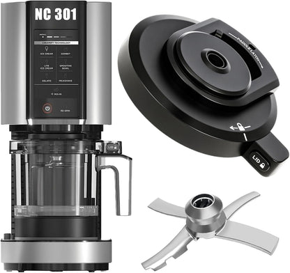 Ninja Creami Replacement Lid - Reusable Outer Bowl Lid with Paddle for NC299AMZ | NC300 Series