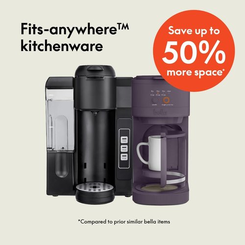 BELLA VersaBrew Coffee Maker - 2-in-1 K-Cup Compatible with Iced Coffee Function, 60oz Tank, Plum
