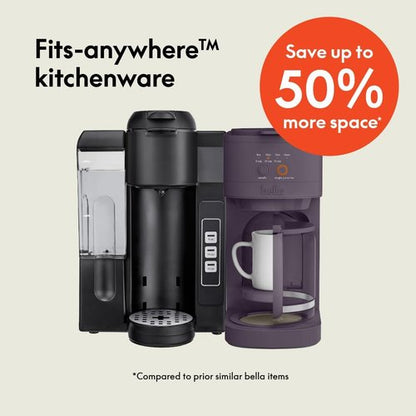 BELLA VersaBrew Coffee Maker - 2-in-1 K-Cup Compatible with Iced Coffee Function, 60oz Tank, Plum