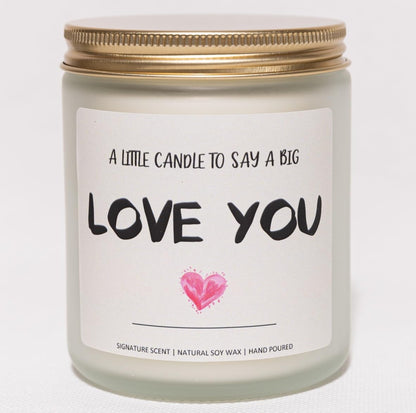 Lavender & Eucalyptus Soy Wax Candle, 7OZ - I Love You Gifts for Her & Him, Romantic Gifts for Her, Love You