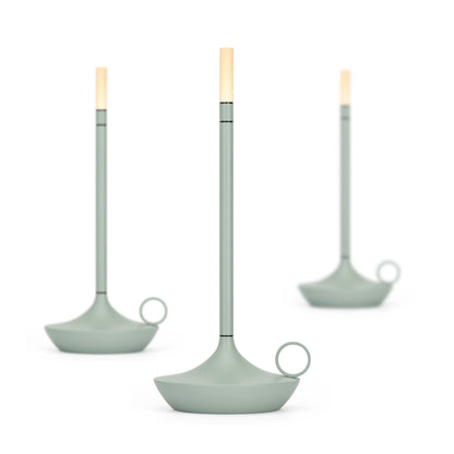 Wick Rechargeable Table Light (Sage Green, Short)
