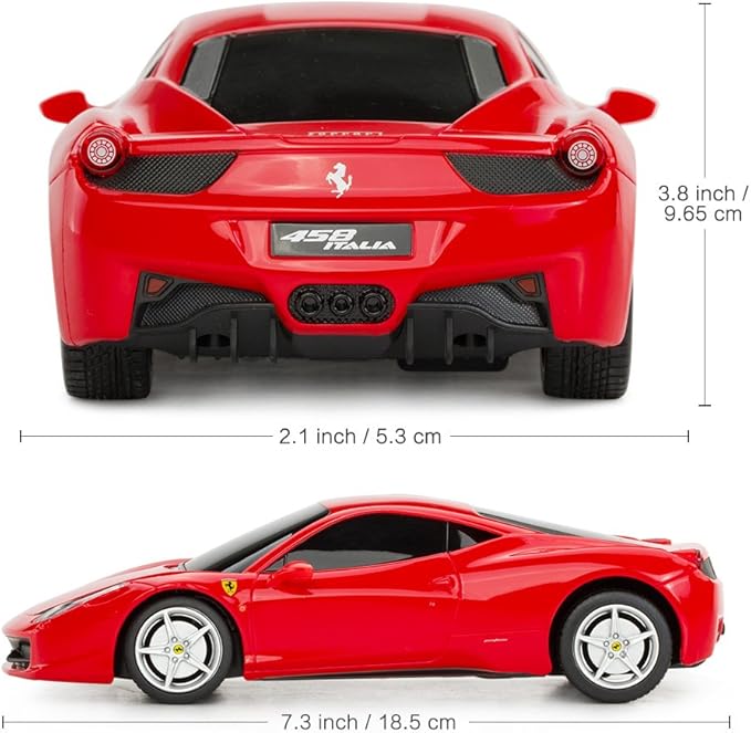 RASTAR Remote Control Car - 1/24 Scale Ferrari 458 Italia Model Toy Car - Red