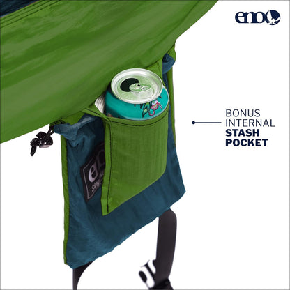 ENO Bundle, Includes the SingleNest Hammock & Atlas Suspension System, Lightweight, Durable Hammock with Straps for Camping, Hiking & Travel, Grey/Chartreuse