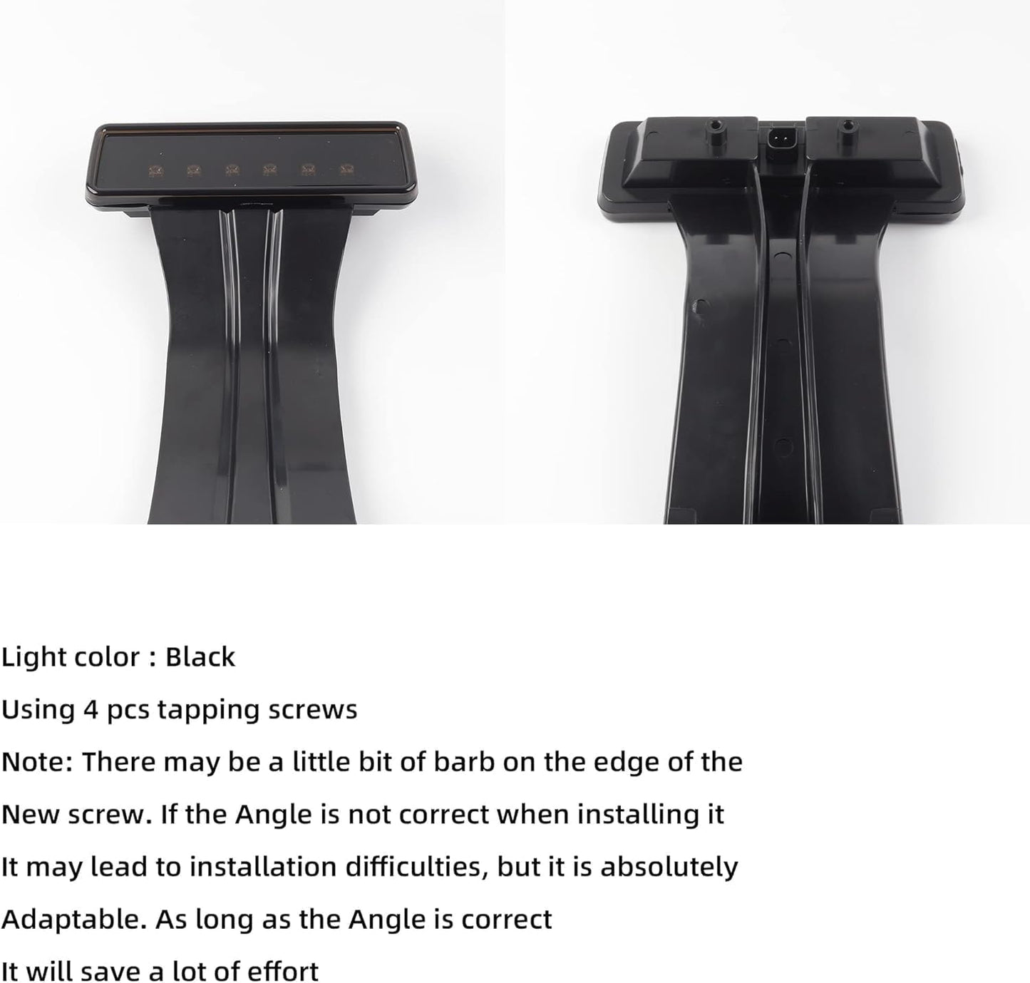 Dasbecan Spare Tire Holder Bracket Tire Carrier Rack Compatible with Jeep Wrangler JK 2007-2018 Replaces# 55397217AJ 68048581AA, High Center Mount 3rd Third Brake Light Assembly with Line,Black