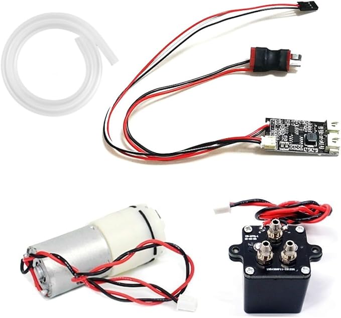 RC Car Simulation Exhaust Smoke Generator 1/10 Metal Generation Exhaust with Split Air Pump and Smoke Control Circuit Board RC Car Accessory for Axial SCX10 III 1/10