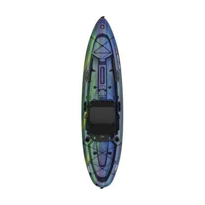 Pelican Sentinel 100XP - Angler Sit on top Fishing Kayak - Iris - Lightweight - Ergocast XP™ Seating System - 10 ft