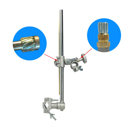 Welding Torch Holder Support Mig Tig Gun Holder WIth V-Clamp Mountings for Gas Torch Cutting Machine, Positioner Turntable, Horizontal Bar 500mm(19.68in), Vertical Bar 600mm(26.6in)