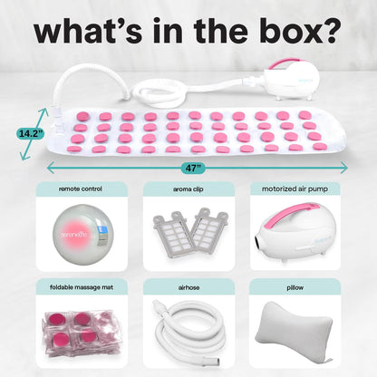 SereneLife Bubble Bath Mat - Portable Spa Bubble Bath Massager with Waterproof Bath Light & Pillow, Adjustable Bubble Intensity, Easy Button Control, Remote Control (Pink)