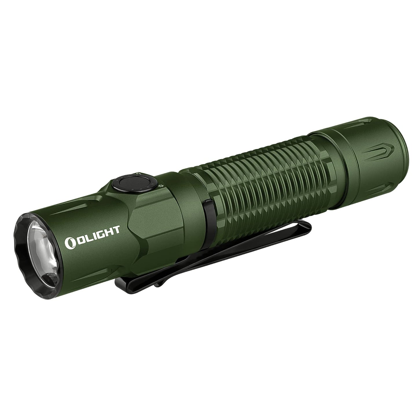OLIGHT Warrior 3S 2300 Lumens Rechargeable Tactical Flashlight, Compact Dual-Switches LED Bright Light with Proximity Sensor, Powered by Customized Battery for Emergency and Searching (OD Green)