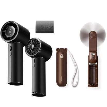 JISULIFE 3 IN 1 Mini Portable Fan & Handheld Fan Pro1 Mini, Elite PU Leather, 30 Hour Cooling Power