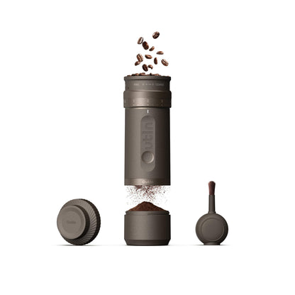 OutIn Fino Portable Electric Coffee Grinder,Adjustable Coffee Bean Grinder with 28 Precise Grind Setting,One-Button Burr Coffee Grinder with Fast‑Charge Battery, Auto‑Stop & Clog‑Protection