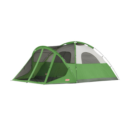 Coleman Evanston 6/8-Person Camping Tent with Screen Porch, Weatherproof Tent Sets Up in 15 Mins, Included Rainfly & Carry Bag, Made of PFAS-Free Materials
