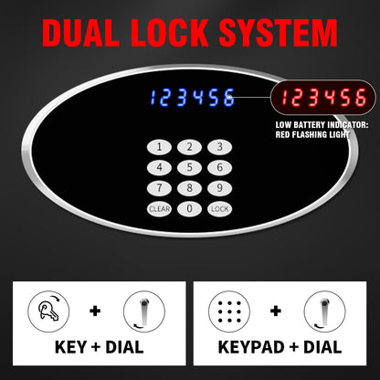 ToruKeep 9.2 Cu Ft Fireproof Safe with LED Light - 60 Min Fire Rated Waterproof Security Box, Digital Keypad Lock for Home Office, Documents, Jewelry, Laptop & Valuables